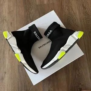 Balenciaga Men’s Fold Sock Runner Sneakers Size 44 US 11 Black & Neon Yellow Balenciaga Track 2 Black Neon Green Sz 6 (39) – The Gallery  main image 4